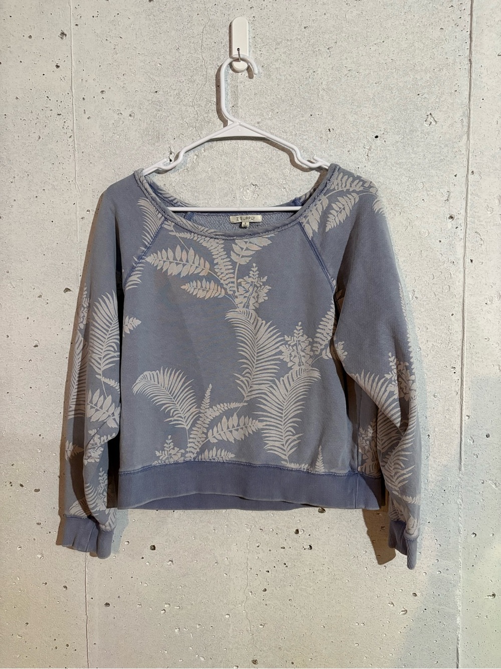 Z Supply Palm Print Pullover Sweater | Size: Small